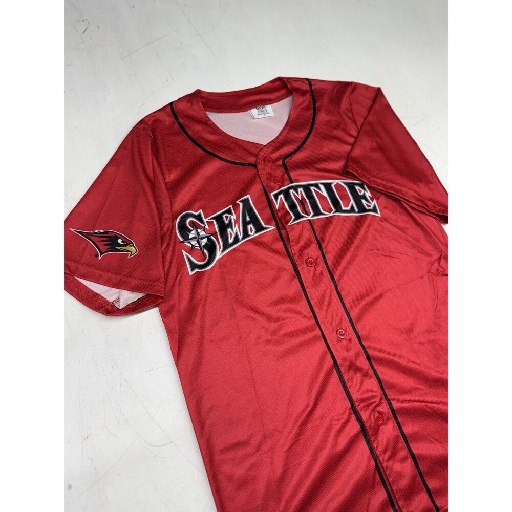 Seattle Mariners Seattle University Redhawks Baseball Jersey Red Size Small
